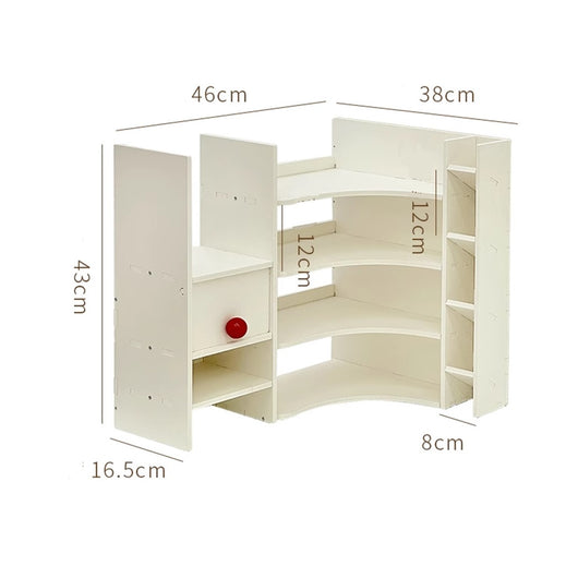 Trade Shop - Scaffale Angolare Per Scrivania Dormitori Studenti Triangolare Multistrato Libreria A Strati -