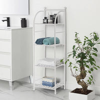 Scaffale bagno H 116 in metallo design bianco con quattro ripiani