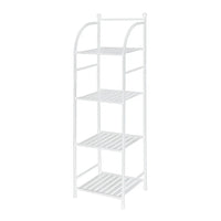 Scaffale bagno H 116 in metallo design bianco con quattro ripiani