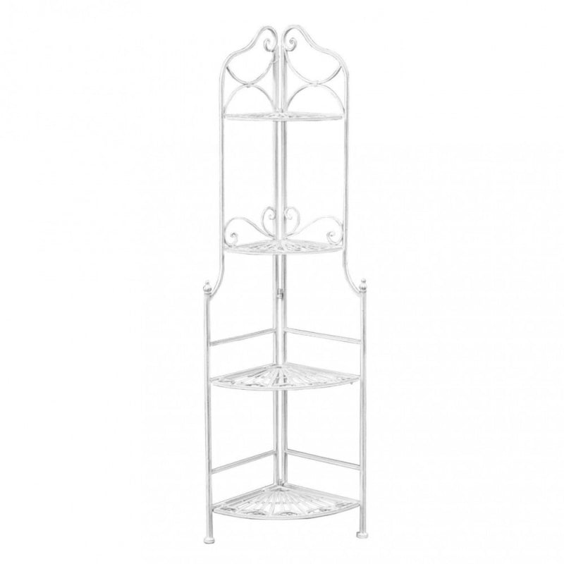 SCAFFALE CHARLOTTE 4 PIANI BIANCO ANTICO