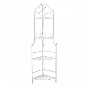 SCAFFALE CHARLOTTE 4 PIANI BIANCO ANTICO