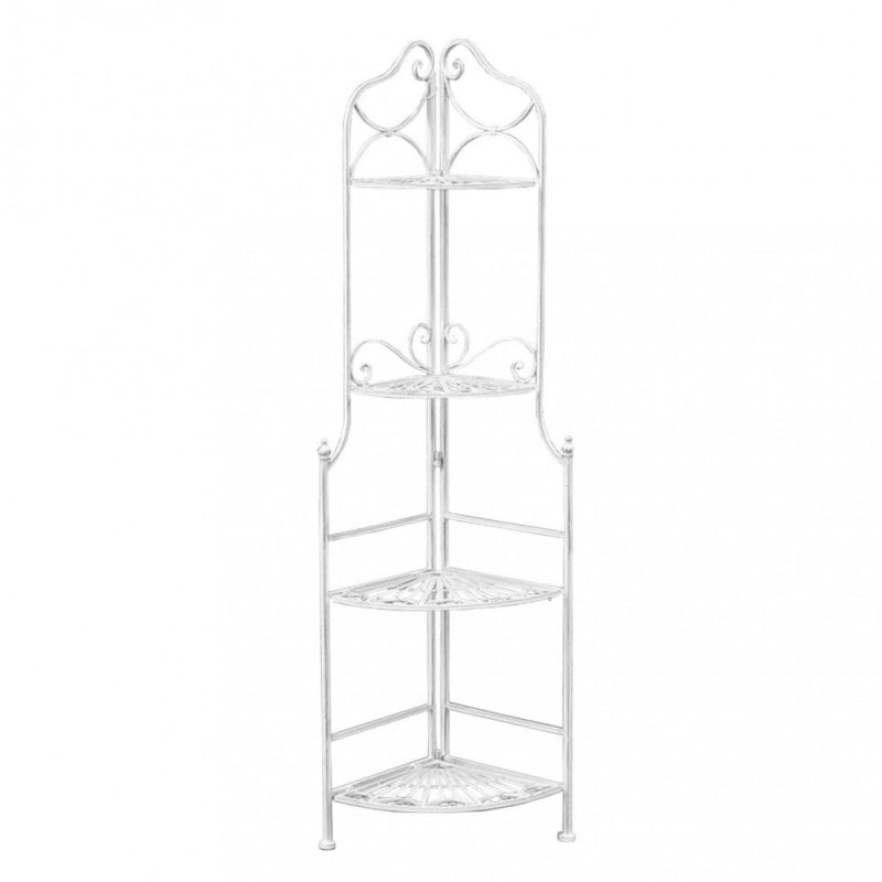 SCAFFALE CHARLOTTE 4 PIANI BIANCO ANTICO