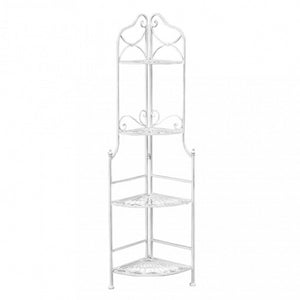 SCAFFALE CHARLOTTE 4 PIANI BIANCO ANTICO