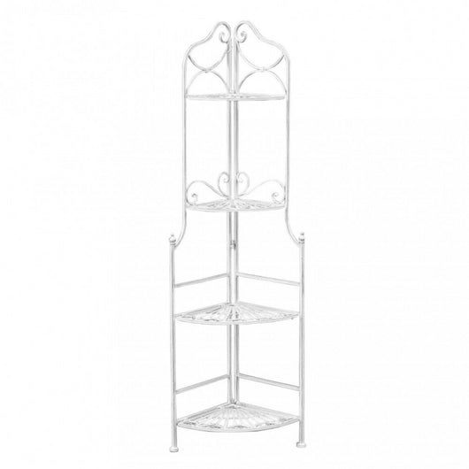 SCAFFALE CHARLOTTE 4 PIANI BIANCO ANTICO