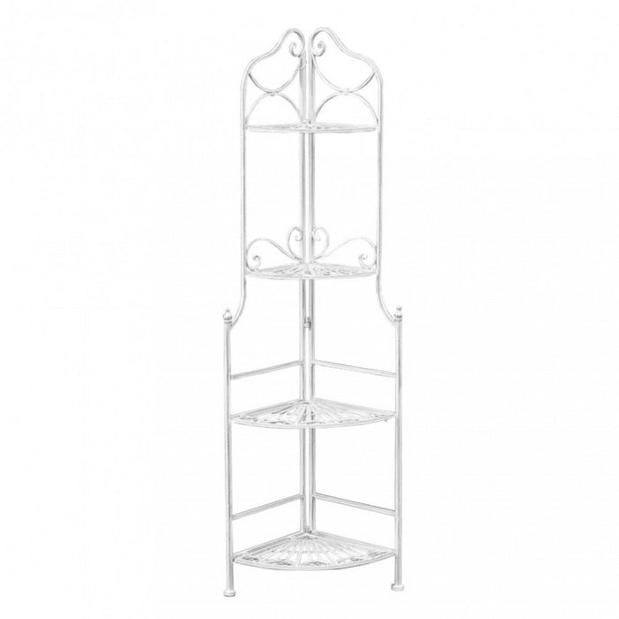 SCAFFALE CHARLOTTE 4 PIANI BIANCO ANTICO