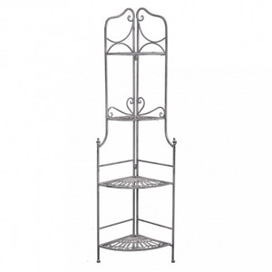 SCAFFALE CHARLOTTE 4 PIANI BIANCO OSSIDATO