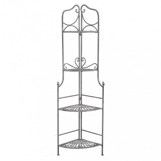 SCAFFALE CHARLOTTE 4 PIANI BIANCO OSSIDATO