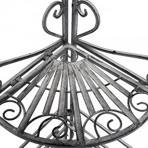 SCAFFALE CHARLOTTE 4 PIANI BIANCO OSSIDATO