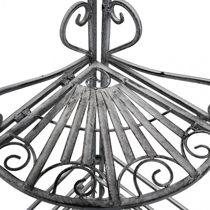 SCAFFALE CHARLOTTE 4 PIANI BIANCO OSSIDATO