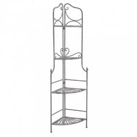 SCAFFALE CHARLOTTE 4 PIANI BIANCO OSSIDATO