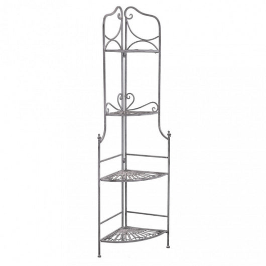 SCAFFALE CHARLOTTE 4 PIANI BIANCO OSSIDATO