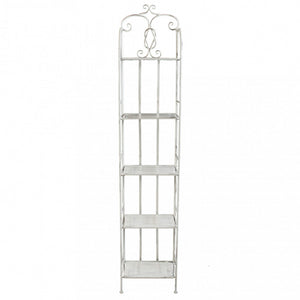 SCAFFALE ENORA 5 PIANI BIANCO ANTICO