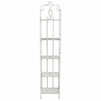 SCAFFALE ENORA 5 PIANI BIANCO ANTICO