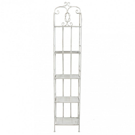SCAFFALE ENORA 5 PIANI BIANCO ANTICO