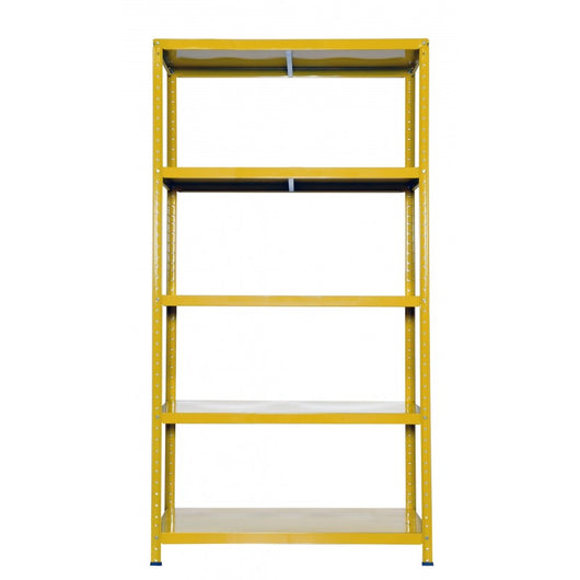 Scaffale Ettore Bulloni Grima in Acciaio Color Giallo L 100 X P 40 X H 187 Cm
