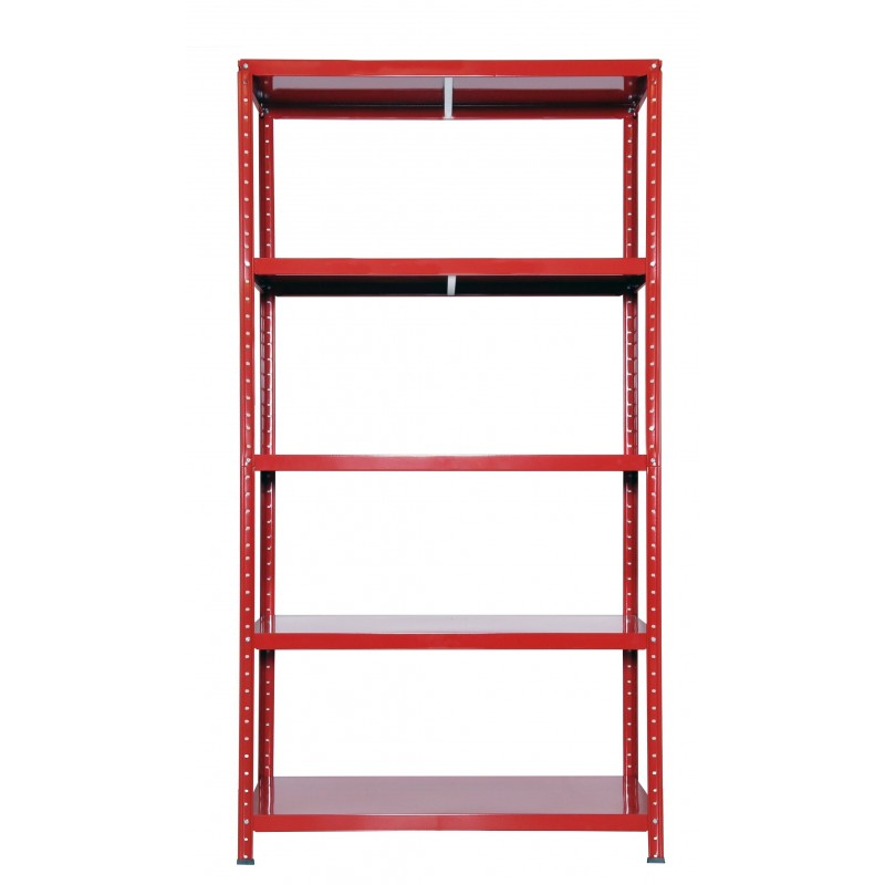 Scaffale Ettore Bulloni Grima in Acciaio Color Rosso L 100 X P 40 X H 187 Cm