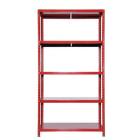 Scaffale Ettore Bulloni Grima in Acciaio Color Rosso L 100 X P 40 X H 187 Cm