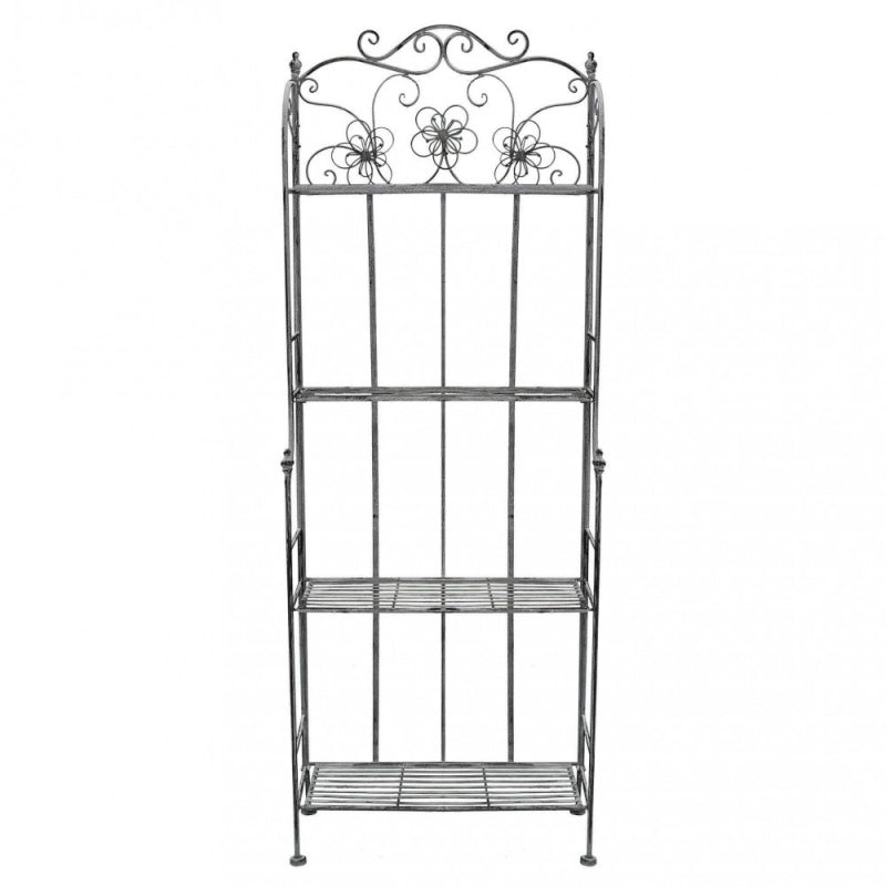 SCAFFALE FLORIANCE 4 PIANI BIANCO OSSIDATO