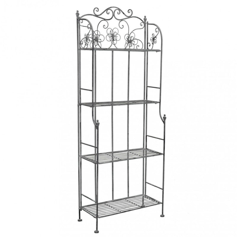 SCAFFALE FLORIANCE 4 PIANI BIANCO OSSIDATO