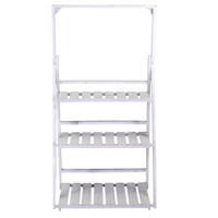 Scaffale legno 3 piani bianco cm68,5x40h132