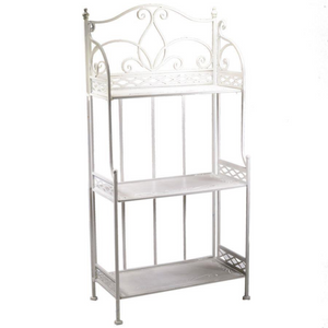 Scaffale metallo aprilia bianco brush 3piani largo cm 59x31h124