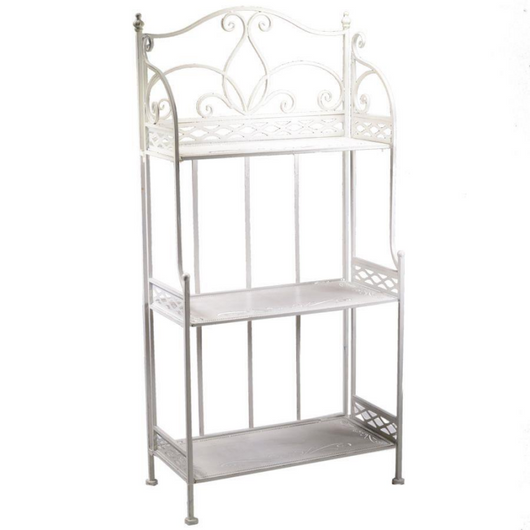 Scaffale metallo aprilia bianco brush 3piani largo cm 59x31h124