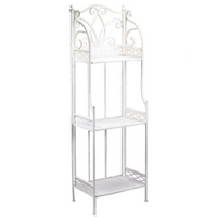 Scaffale metallo aprilia bianco brush 3piani stretto cm 35x31h124