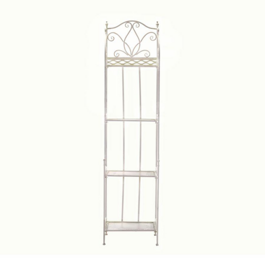 Scaffale metallo aprilia bianco brush 4piani stretto cm 35x31h164