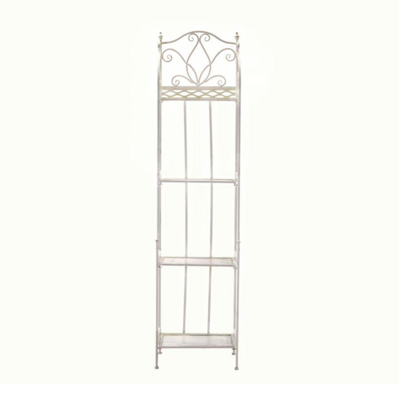 Scaffale metallo aprilia bianco brush 4piani stretto cm 35x31h164