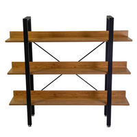 Scaffale metallo legno Achille 3 piani cm120x28h108