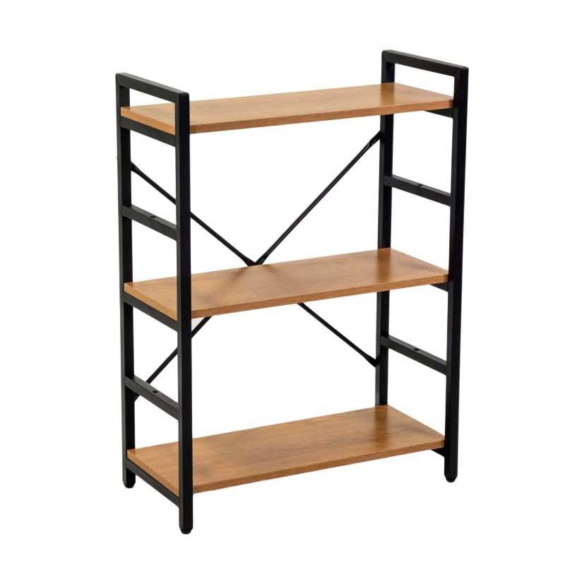 Scaffale metallo legno Achille 3 ripiani cm60x28h83,5