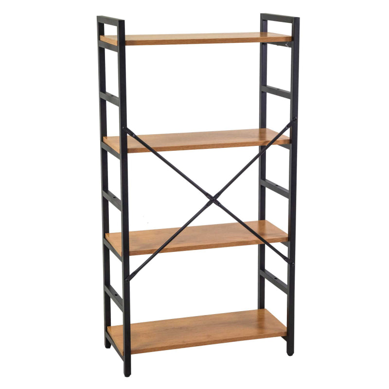 Scaffale metallo legno Achille 4 ripiani cm60x28h117