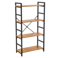 Scaffale metallo legno Achille 4 ripiani cm60x28h117