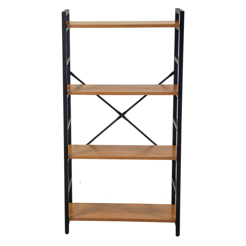 Scaffale metallo legno Achille 4 ripiani cm60x28h117