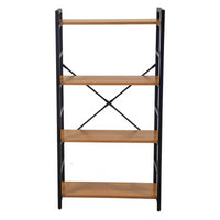 Scaffale metallo legno Achille 4 ripiani cm60x28h117