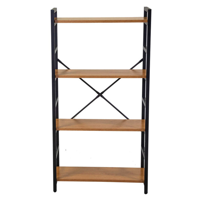 Scaffale metallo legno Achille 4 ripiani cm60x28h117