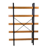 Scaffale metallo legno Achille 5 ripiani cm120x28h171