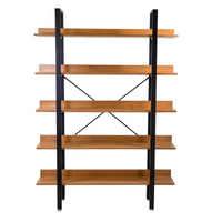 Scaffale metallo legno Achille 5 ripiani cm120x28h171