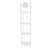 Scaffale metallo Leila 4 ripiani bianco cm 35x25h158