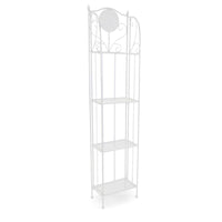 Scaffale metallo Leila 4 ripiani bianco cm 35x25h158