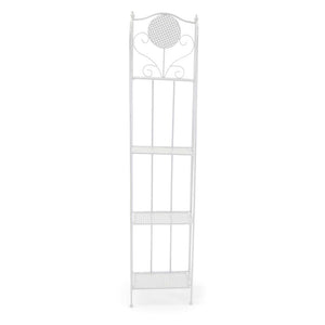 Scaffale metallo Leila 4 ripiani bianco cm 35x25h158