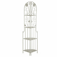 Scaffale metallo milena 4 piani ad angolo bianco cm48x33h160