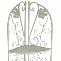 Scaffale metallo milena 4 piani ad angolo bianco cm48x33h160