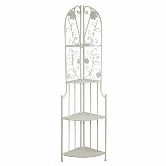 Scaffale metallo milena 4 piani ad angolo bianco cm48x33h160