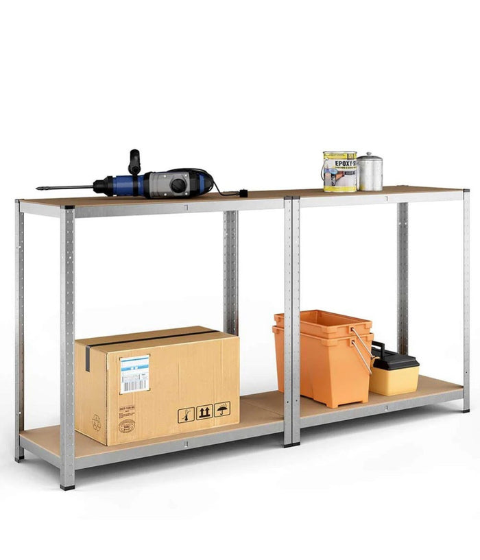 Scaffale Metallo Zincato 5 Ripiani Mdf Scaffalatura Carichi Pesanti 180x120x45cm         