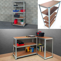 ProBache - Scaffale modulare in metallo per carichi pesanti con 5 ripiani