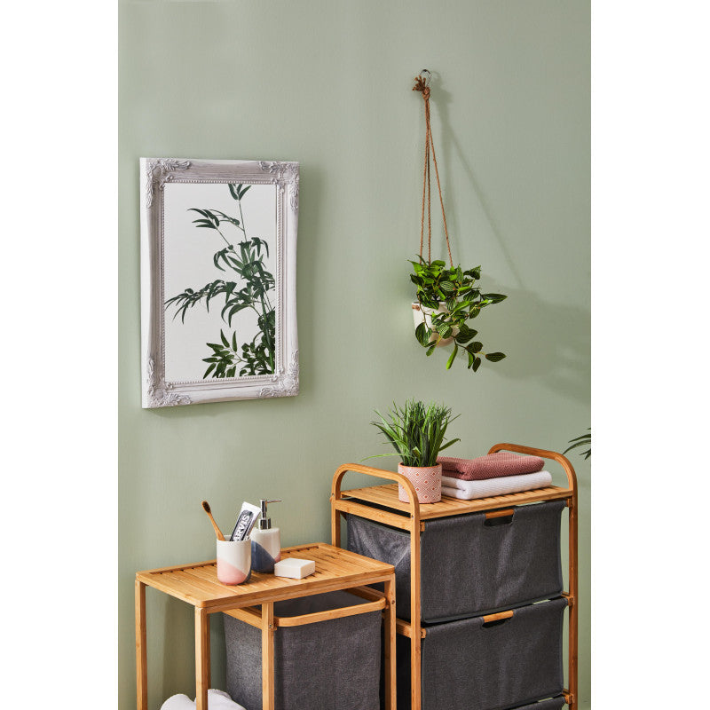 Scaffale Multifunzione Con Porta Biancheria Nakhon H70 Grigio