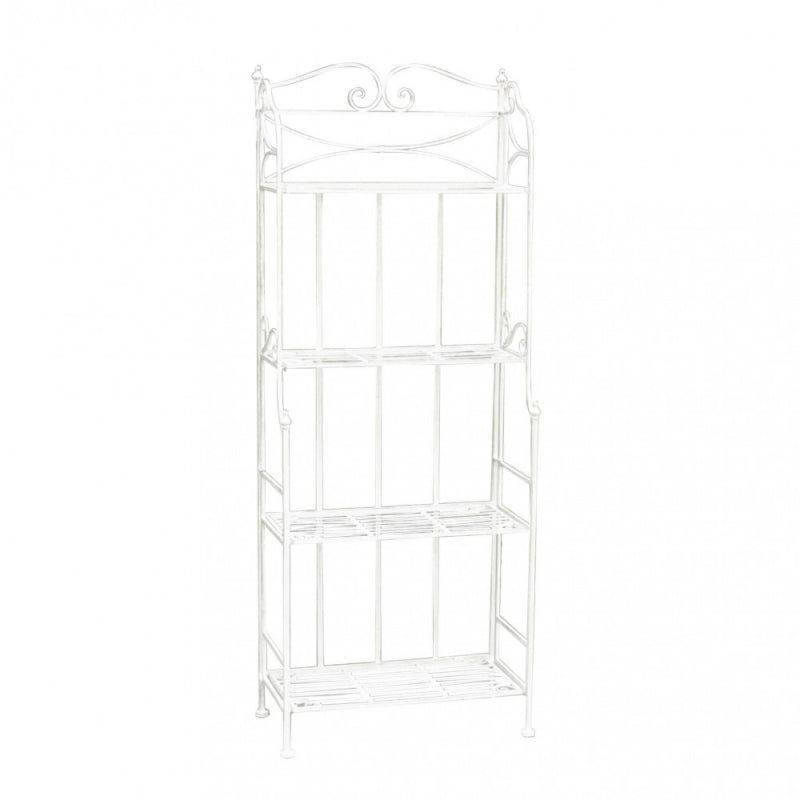 SCAFFALE NOELLE 4 PIANI BIANCO ANTICO
