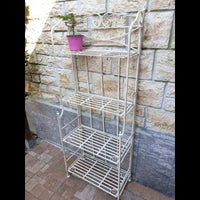 SCAFFALE NOELLE 4 PIANI BIANCO ANTICO