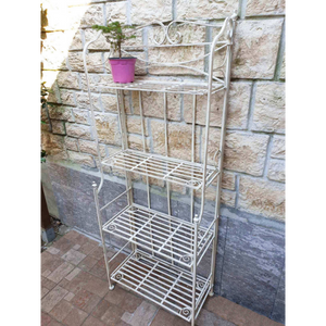 SCAFFALE NOELLE 4 PIANI BIANCO ANTICO